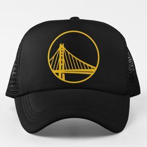 NEW Golden State Warriors Bridge Circle Foam Trucker Mesh Snapback Hat BLACK
